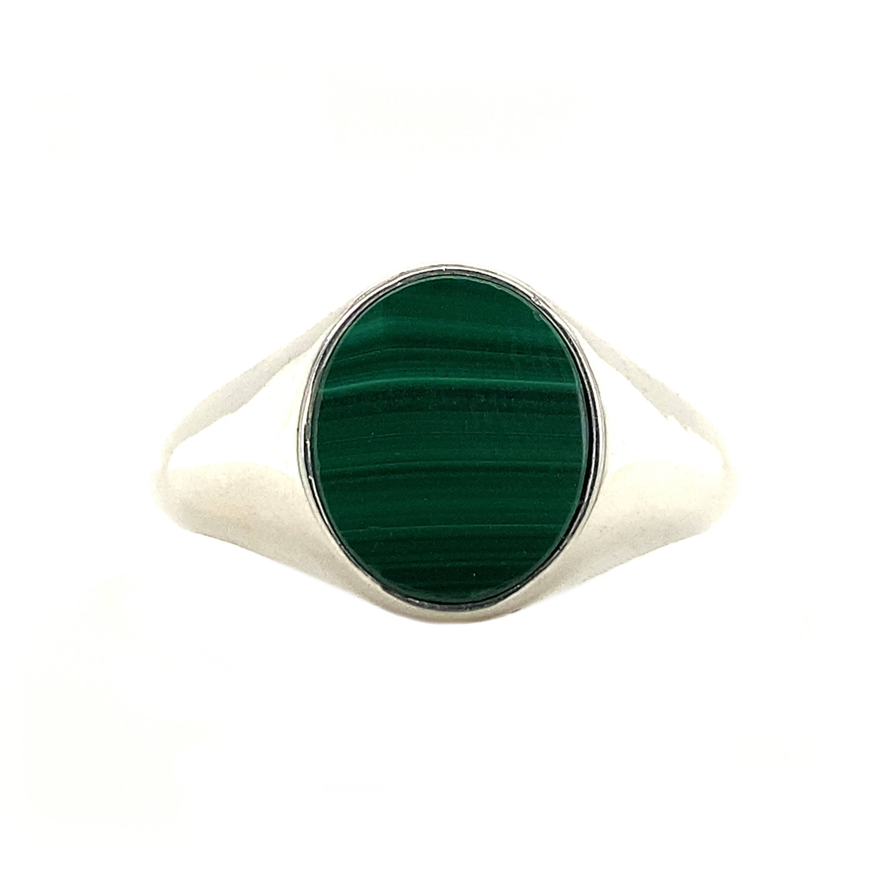 Vintage Twiggy Sterling Silver Ring, Royal Green